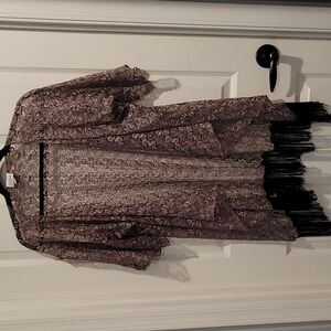 Bronze Cardigan w/ Black Fringle LuLaRoe S